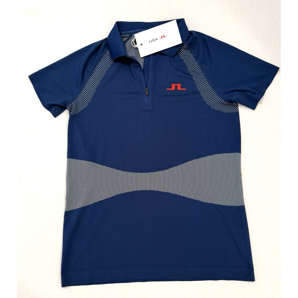 J.Lindeberg Polo Shirt Women's S Alizee Blue Seamless Activewear Team USA - Picture 5 of 9